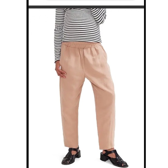 Hatch Pants - HATCH The Asher Under The Bump Tencel Linen Maternity Pants size 1 minimalist